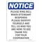 Signmission Safety Sign, OSHA Notice, 14" Height, Aluminum, Please Ring Bell When Attendant Sign, Portrait OS-NS-A-1014-V-17579 - alternate 1